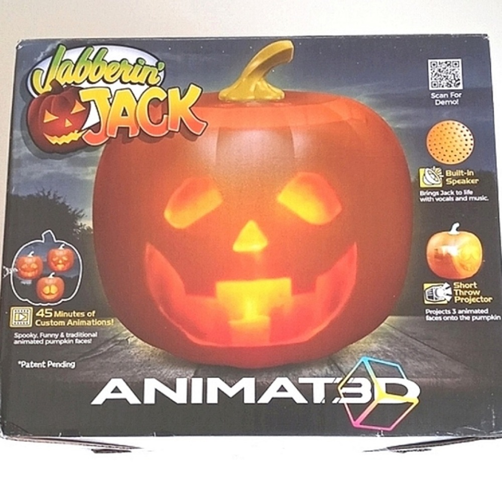 Animated 3D Jabberin Jack Pumpkin 🎃 *Turn Sound On in Video (Plug In) - Picture 13 of 14
